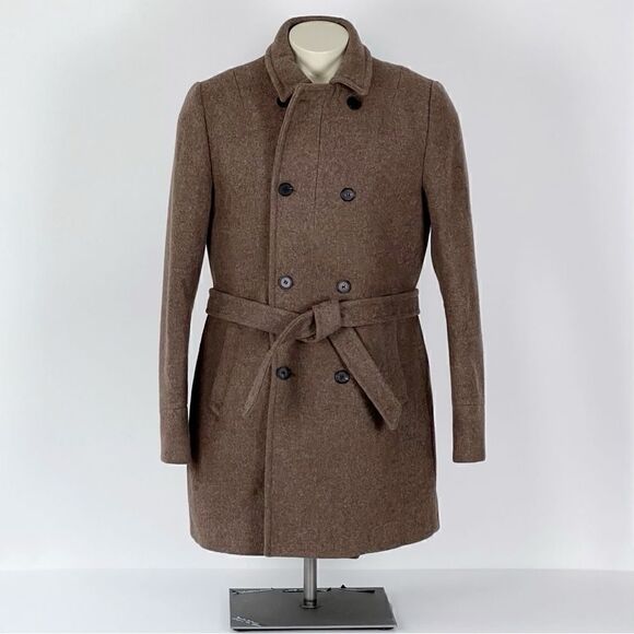 All Saints Double Breasted Gabel Coat in British Cloth Size 42/ XL - Picture 1 of 13